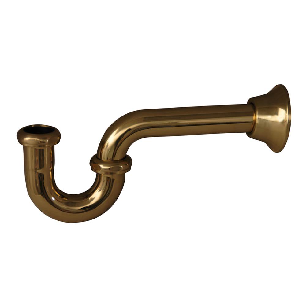 Barclay - Tubular P Trap, 1 1/4'', Polished Brass - Polished Brass