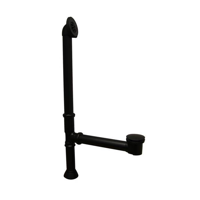 Barclay - Tub Waste Pop-Up & Overflow 1 1/2'', Matt Black - Matte Black