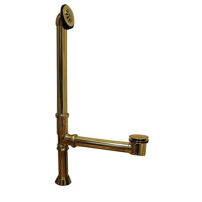 Barclay - Tub Waste Pop-Up & Overflow 1 1/2'',Polished Brass - Polished Brass