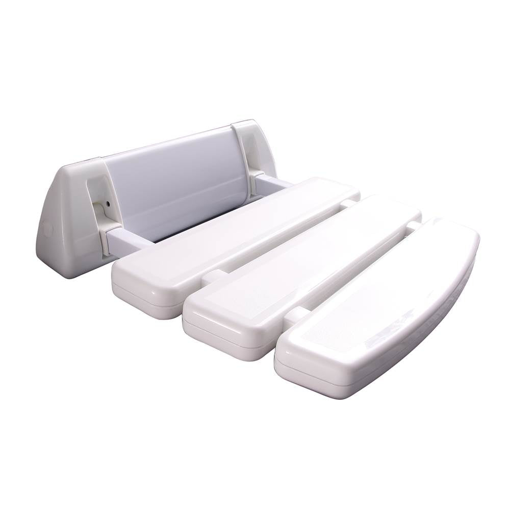 Barclay - 14'' Wall Mount Slatted Folding White - White