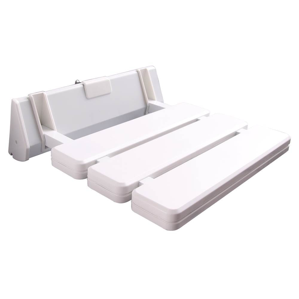 Barclay - 13'' Wall Mount Slatted Folding White - White