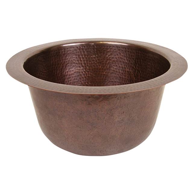 Barclay - Turner 16'' Round Bar/Prep Sink-Hammered Antique Copper - Antique Copper
