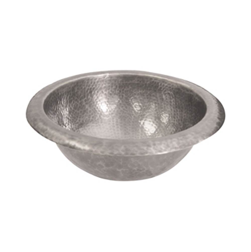 Barclay - Abita Round Self Rimming Basin Hammered Pewter - Pewter