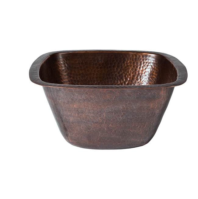 Barclay - Symone 13'' Square Bar/Prep Sink-Hammered Antique Copper - Antique Copper