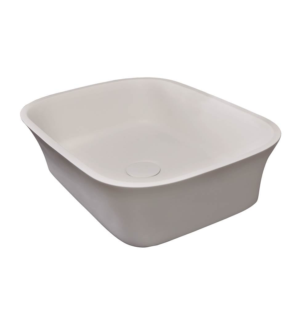 Barclay - Jeri 22'' Rectangular Above Counter Basin, White Matte - White