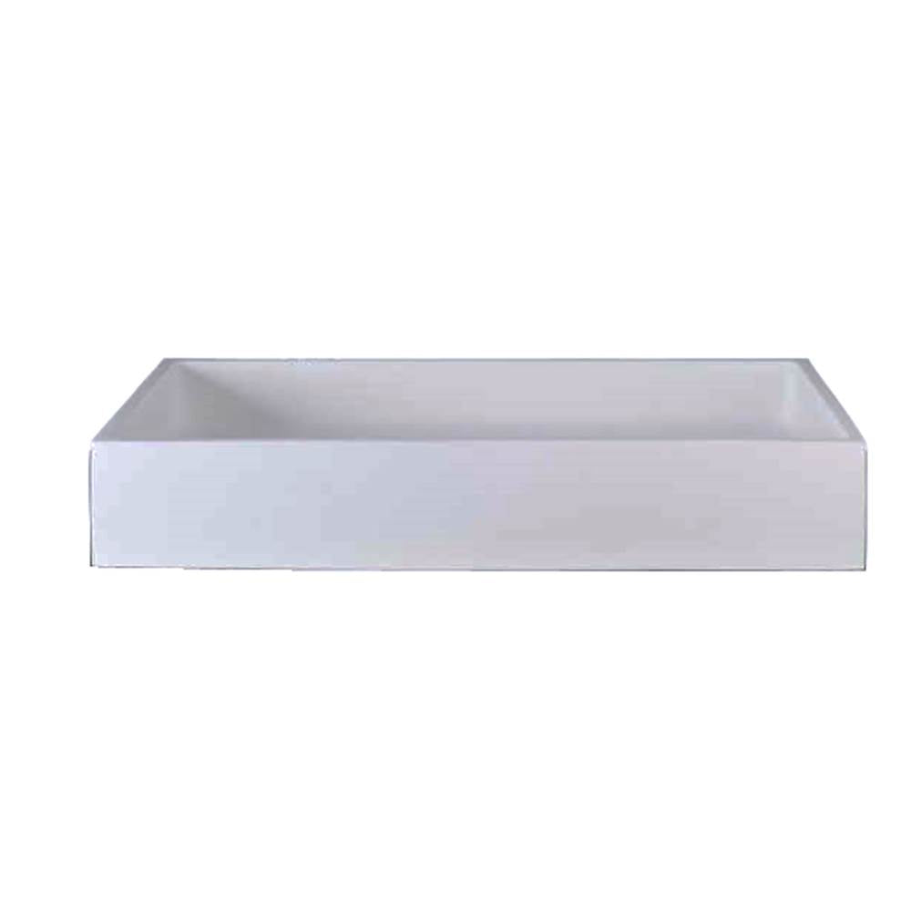 Barclay - Leopold Rect. BARstone Vessel White Matte - White