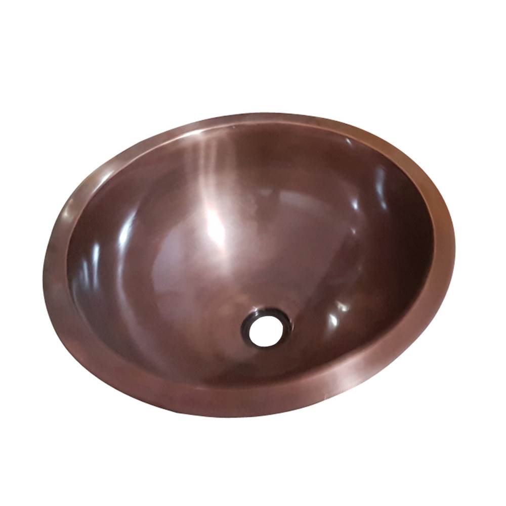 Barclay - Drios 18'' Deep Round Sink Smooth Antique Copper - Smooth Antique Copper