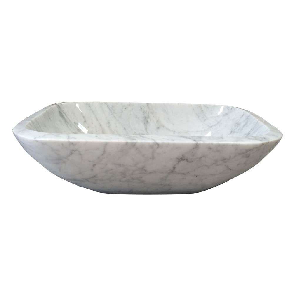 Barclay - Gessi Marble Above Counter Basin, Carrara Marble - Carrara