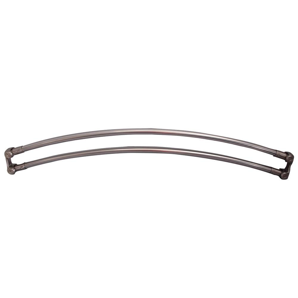 Barclay - 36'' Double Curved Shower Curtain Rod-Polished Brass - Polished Brass