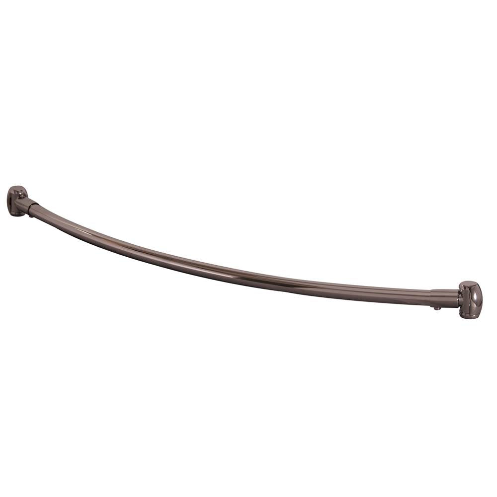 Barclay - Curved 60'' Shower Rod w/Flange Polished Chrome - Polished Chrome