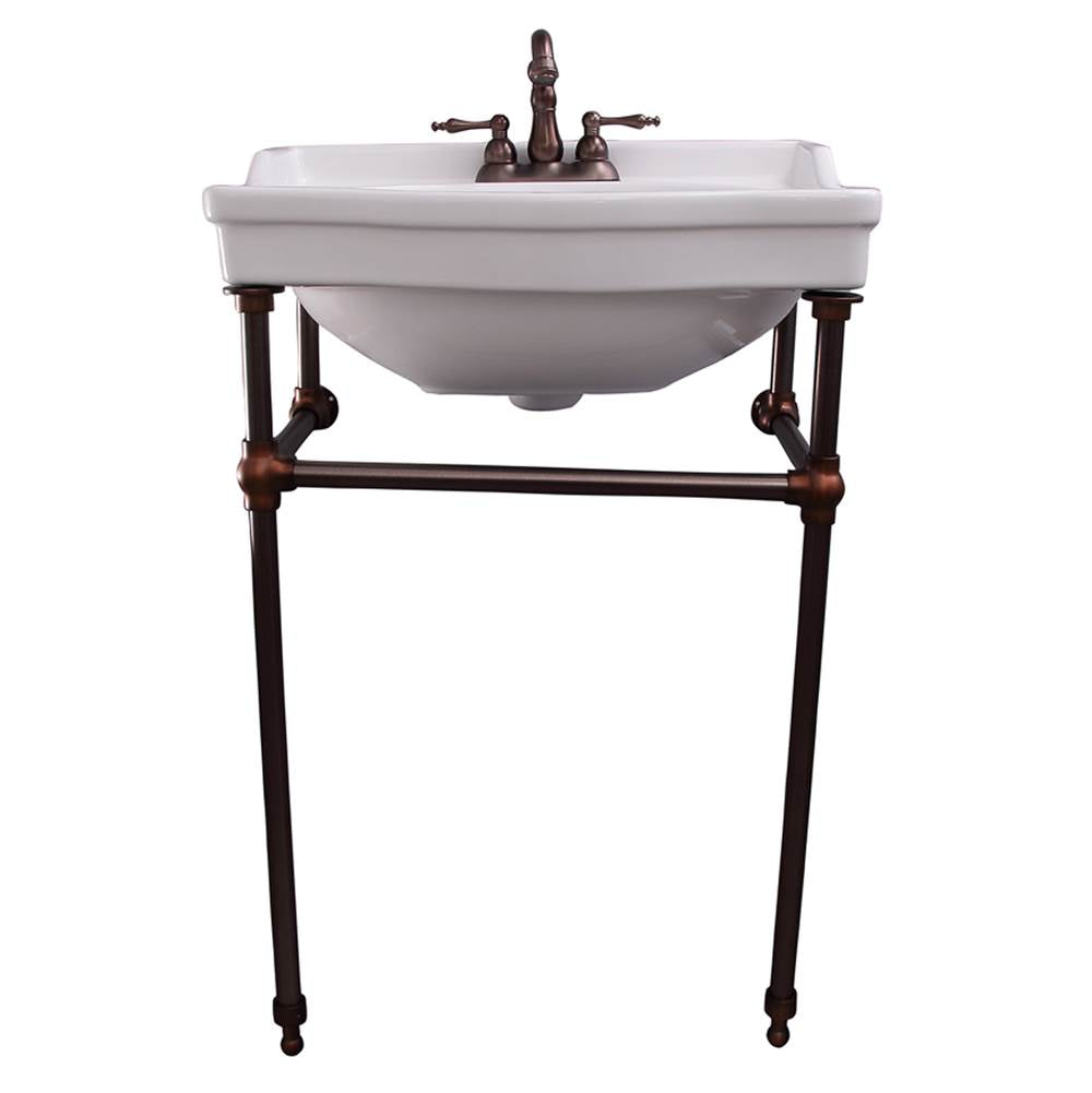 Barclay - Ensal 30''Console w/Stand,Whi 4'' CC, PN Stand - Polished Nickel