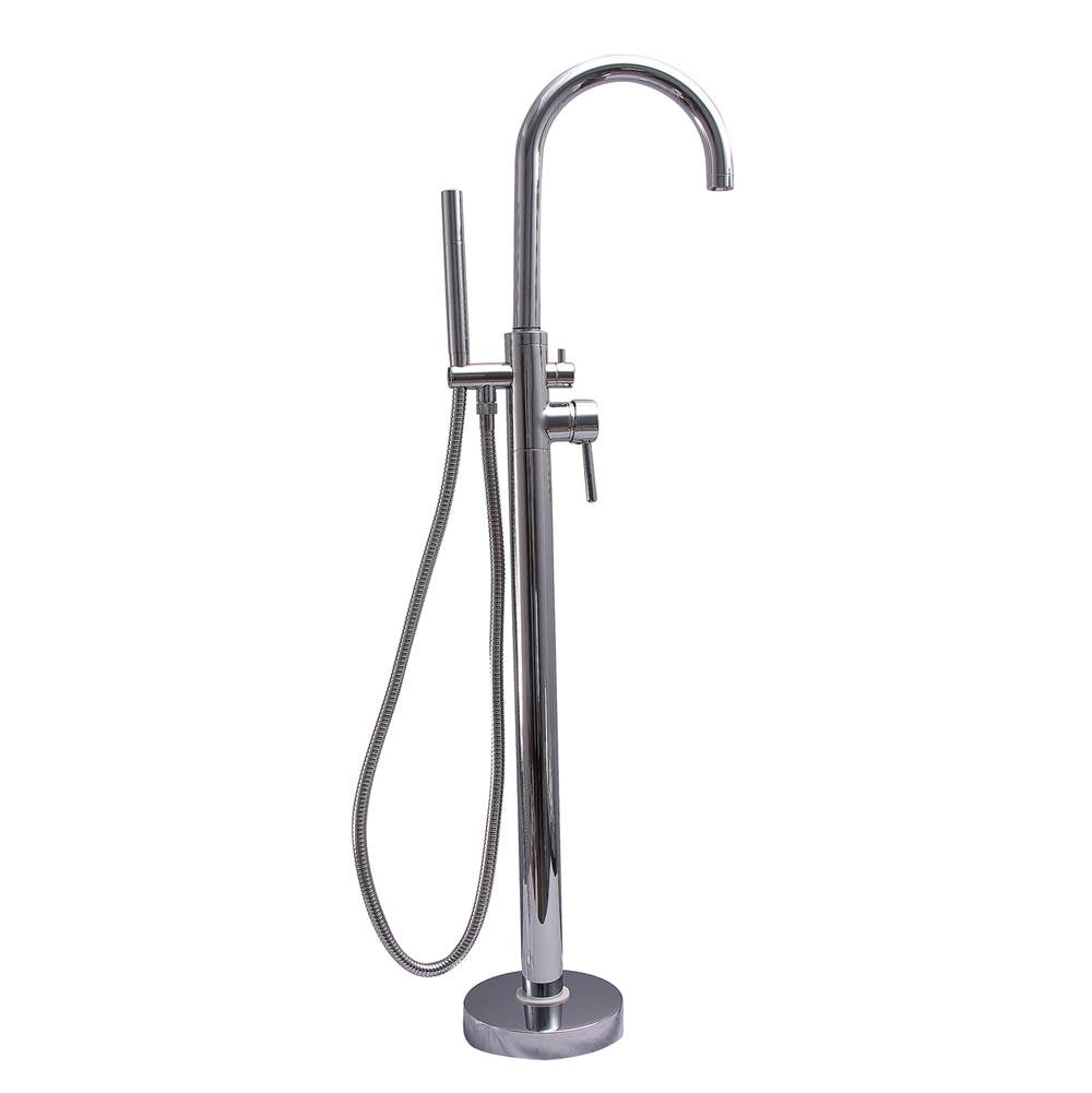 Barclay - Burney Freestd Tub Filler w/HS Thermostatic, Polished Chrome - Polished Chrome
