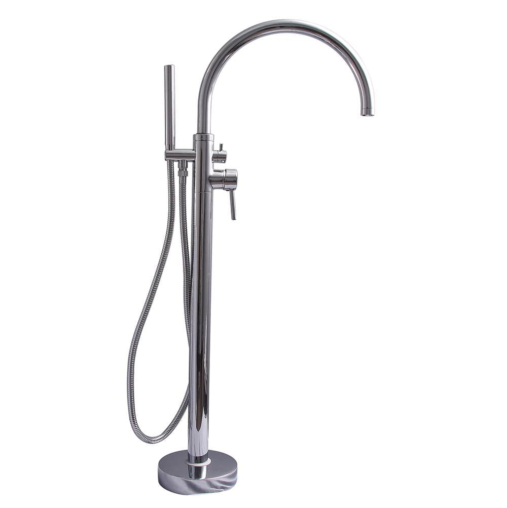 Barclay - Bianca Freestanding Tub Filler Polished Chrome - Polished Chrome