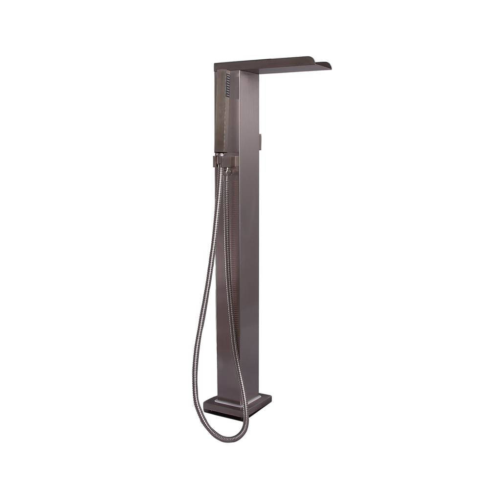 Barclay - Coomera Thermo Waterfall Tub Filler w/ Handshower-SB - Brushed Stainless Steel