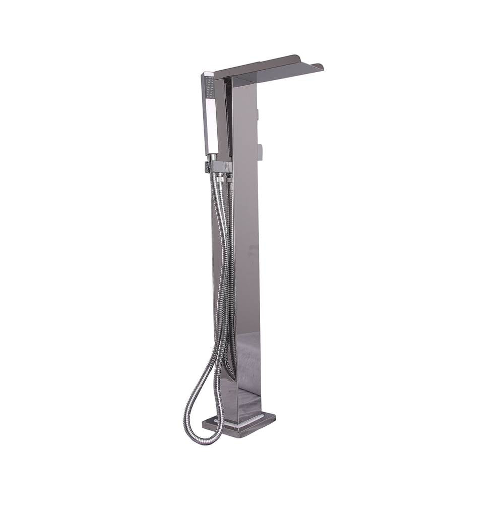 Barclay - Coomera Thermo Waterfall Tub Filler w/ Handshower-SP - Polished Stainless Steel