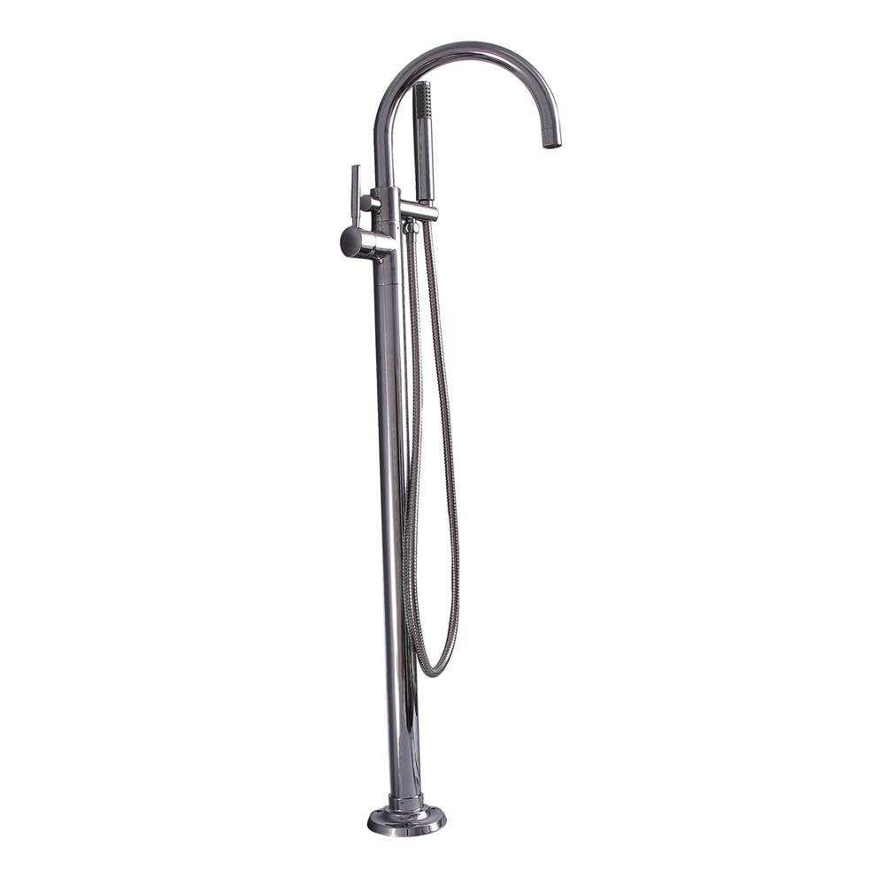 Barclay - Dolan Freestanding Gooseneck Tub Filler, Polished Chrome - Polished Chrome
