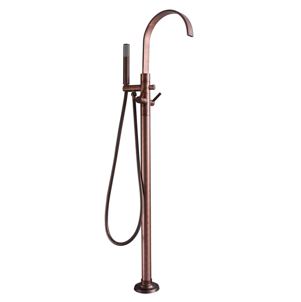 Barclay - Dixville Freestanding Faucet with Metal Lever handles, ORB - Oil Rubbed Bronze