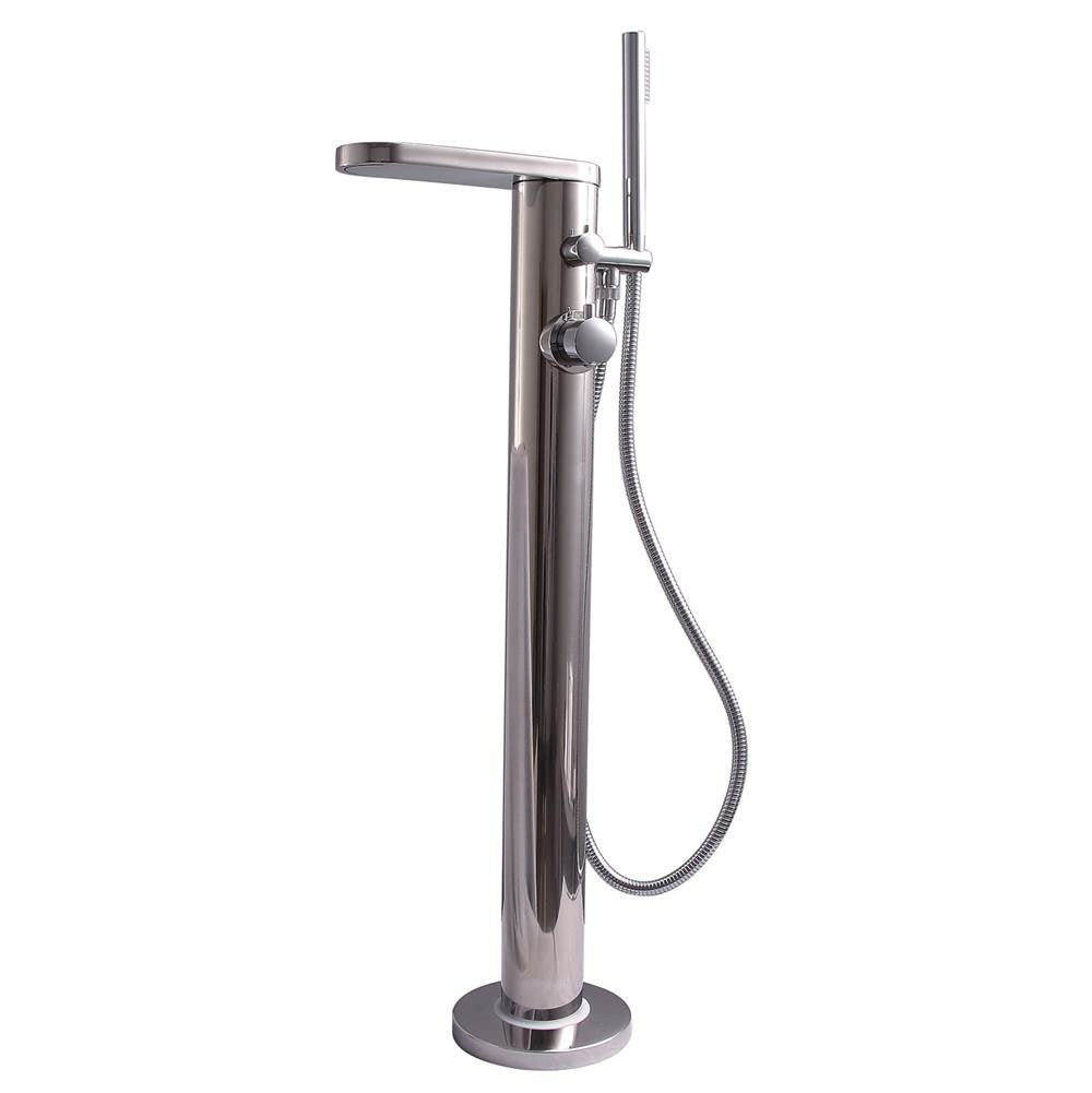 Barclay - Mcway Freestanding Thermosta Tub Filler, Polished Stainless - Polished Stainless Steel