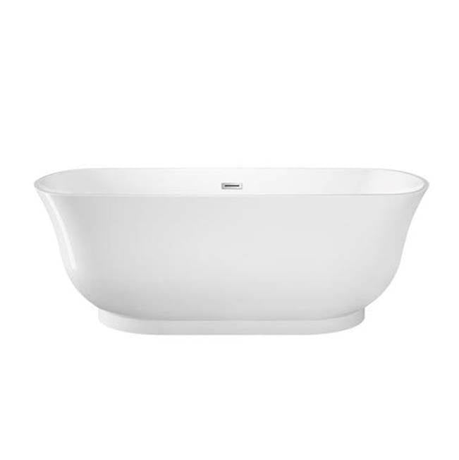 Barclay - Celeste 67'' AC FS Tub,No Fauce Hole,WH,Internal Drain/OF MT