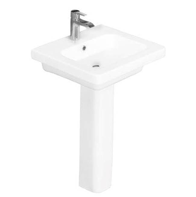Barclay - Resort 550 Pedestal Lavatory, White-4'' Centerset - White