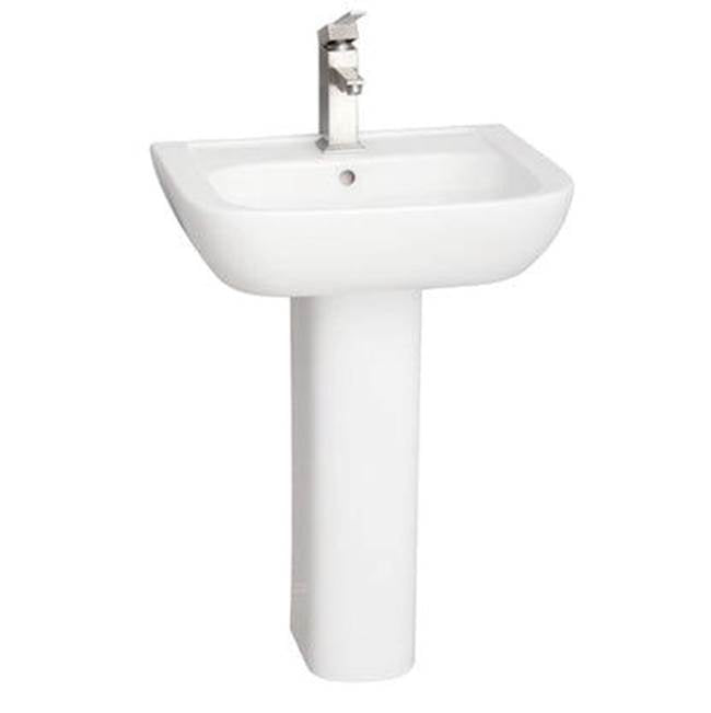 Barclay - Caroline 450 Ped Lav,White-4'' Centerset - White