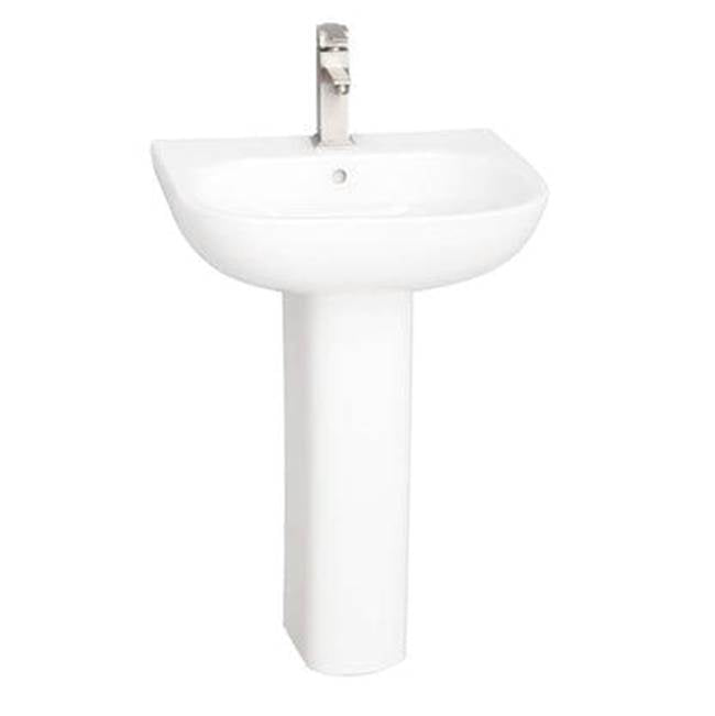 Barclay - Tonique 550 Pedestal Lavatory White-4'' Centerset - White