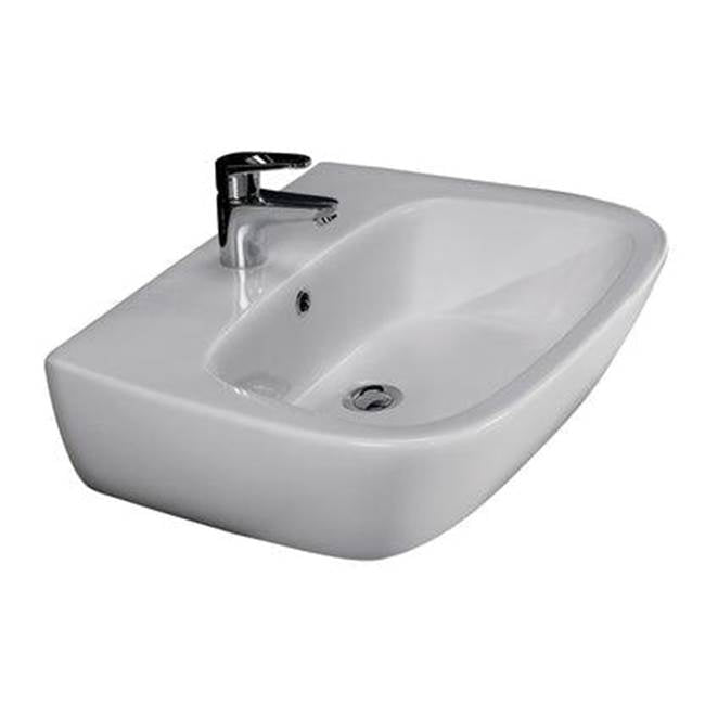 Barclay - Elena 450 Wall Hung Basin 4'' Centerset, White - White