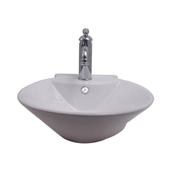 Barclay - Mimi 17'' Wall Hung Basin with Overflow, White - White