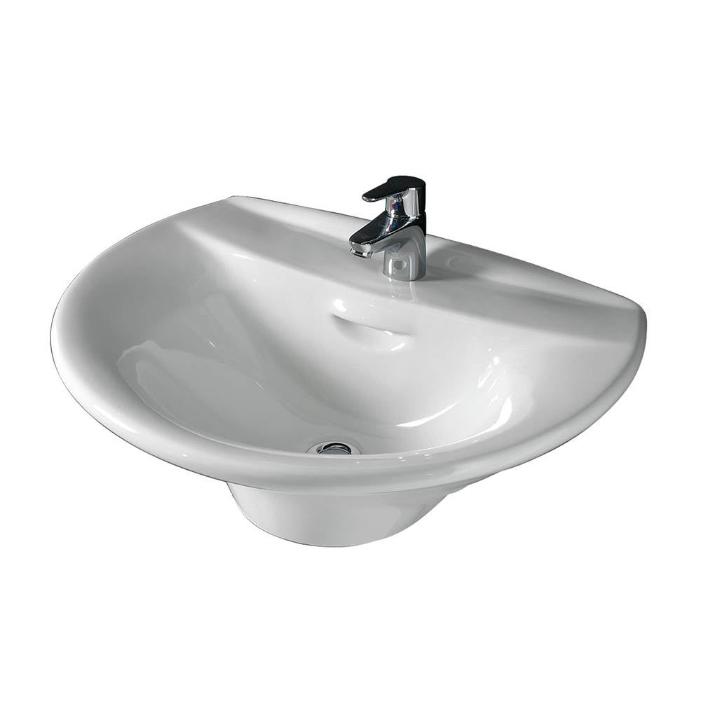 Barclay - Venice 520 Wall-Hung Basin 8'' Widespread, White - White