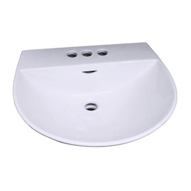 Barclay - Reserva 450 Wall-Hung Basin 4'' Center Set, White - White