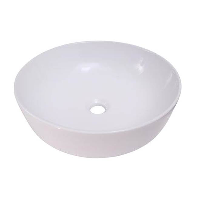 Barclay - Shasta 16'' Cylindrical Above Counter Basin, White - White