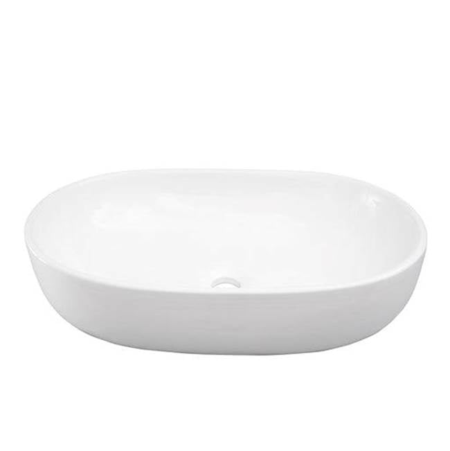 Barclay - Kesha 23'' Oval Above Counter Basin, White - White