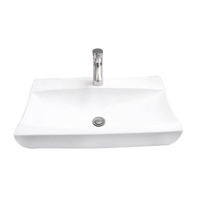 Barclay - Ramsey Above Counter Basin 25'', Rect, 1 Faucet Hole,WH - White