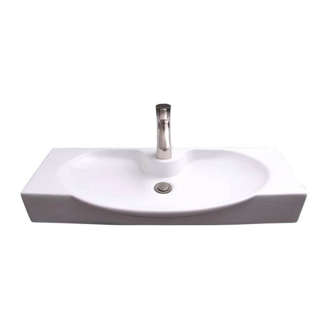 Barclay - Walton Wall Hung 31-1/2'' Rect, Oval Basin,1 Faucet Hole,WH - White