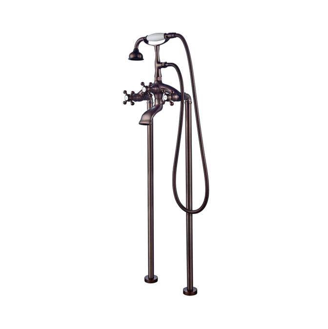 Barclay - Freestanding Tub Faucet W/Hand Shower, 8'' Curved Body,ORB - Oil Rubbed Bronze
