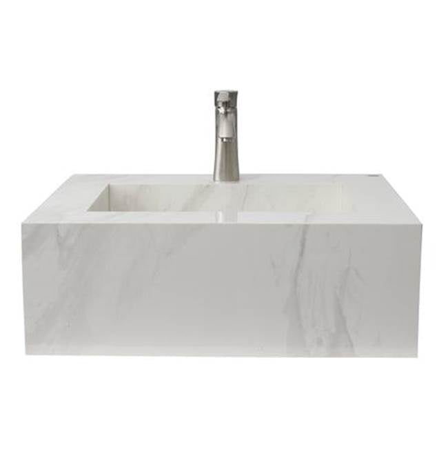 Barclay - Precious 24-7/8'' Porcelain 1- Hole,WallHung,w/Drain BH-Gray - Behind Gray