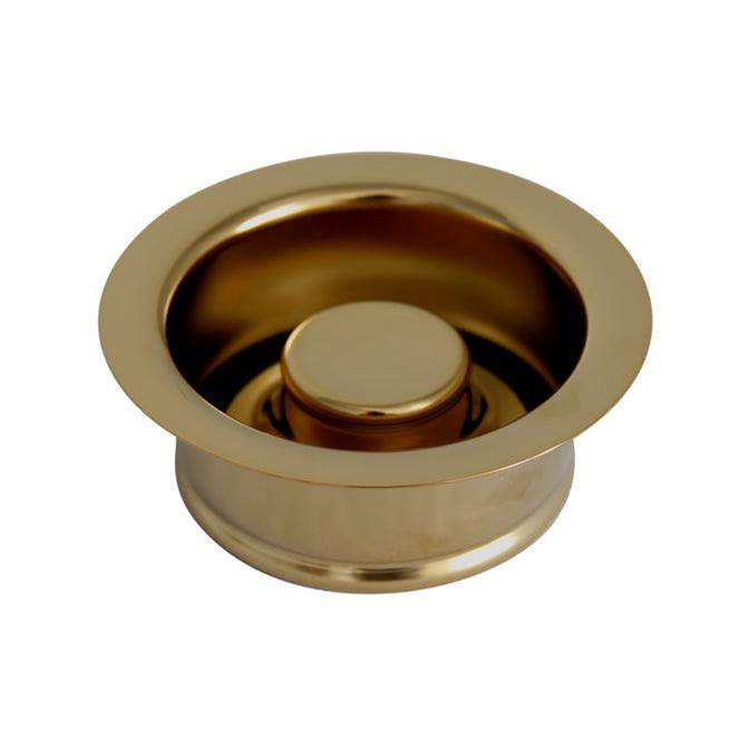 Barclay - Regular Disposer Flange & Stop Stopper, Polished Brass - Polished Brass