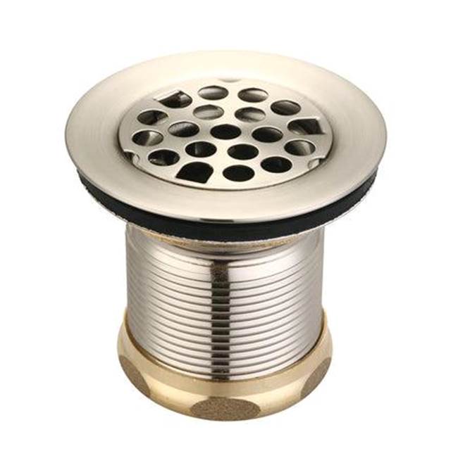 Barclay - Bar Sink Drain 2'' with Steel Grid, Brushed Nickel - Brushed Nickel