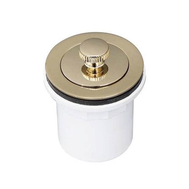 Barclay - Bath Tub Drain Lift n Turn w/ 1-1/2'' Flange PVC Adapter, PB - Polished Brass