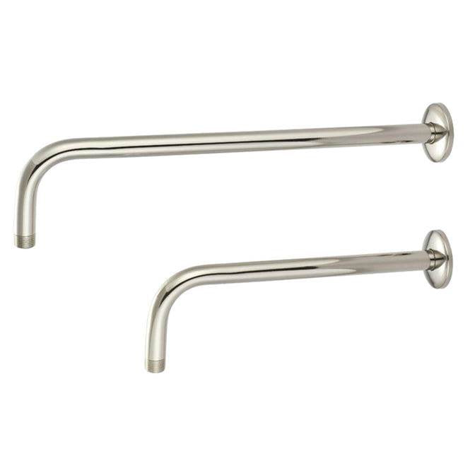 Barclay - 17'' Wallmount L Type/Brass Tube, Shower Arm w/Flange,PN - Polished Nickel