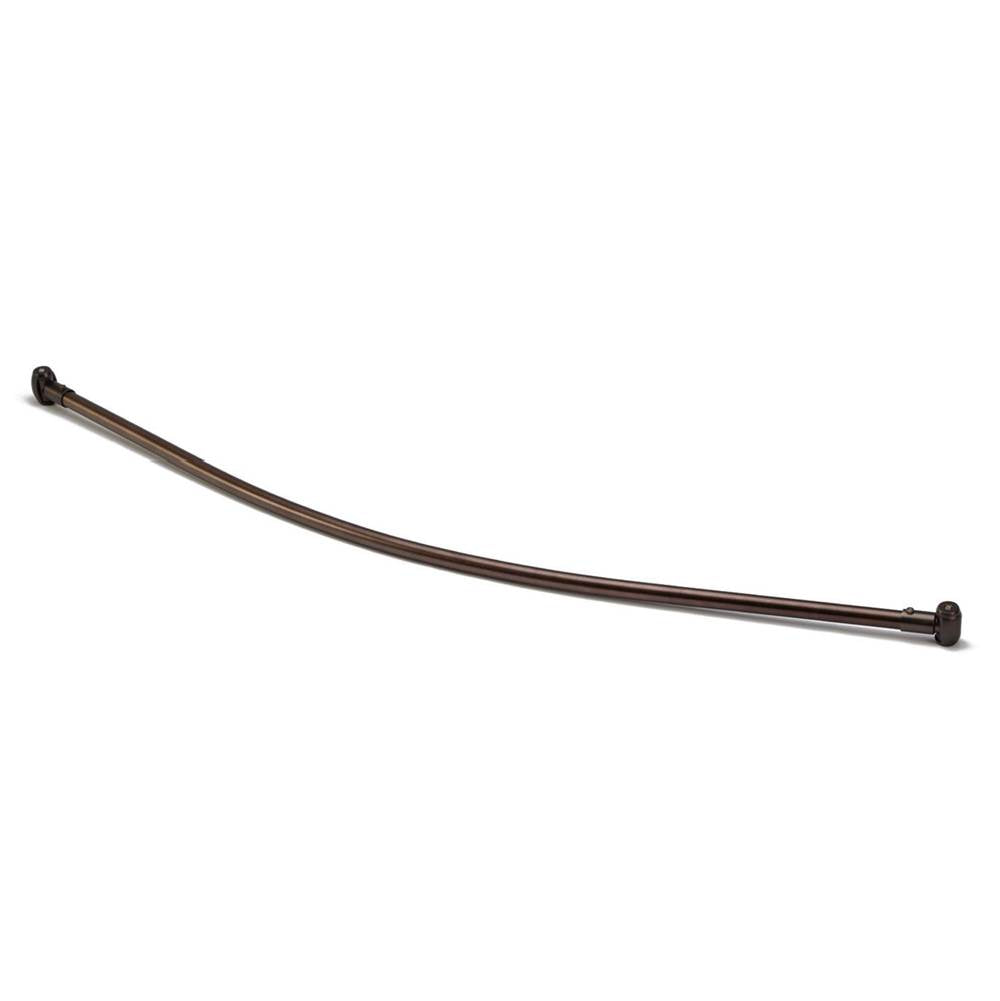 Barclay - Curved 48'' Shower Rod w/Flange White - White