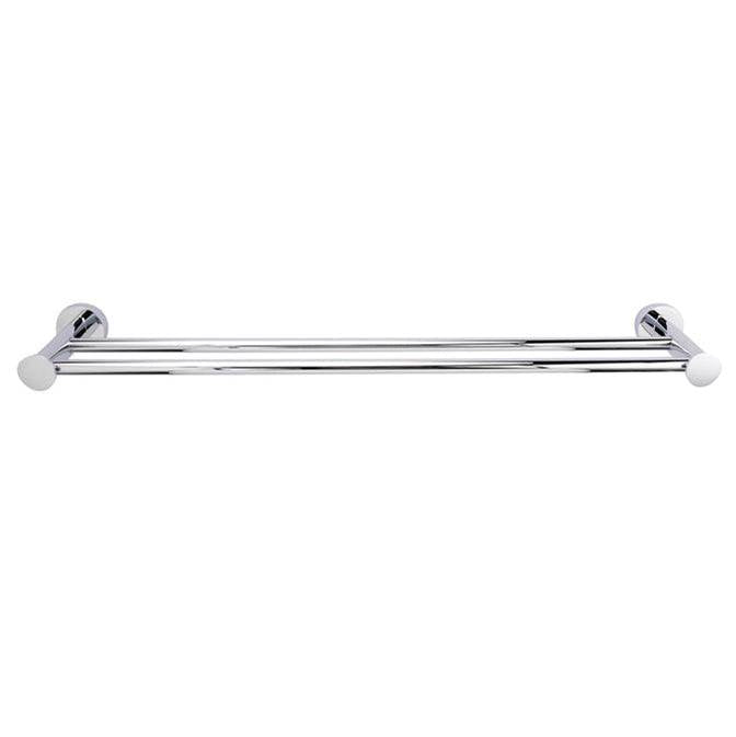 Barclay - Plumer Double Towel Bar, 24'', Polished Chrome - Polished Chrome