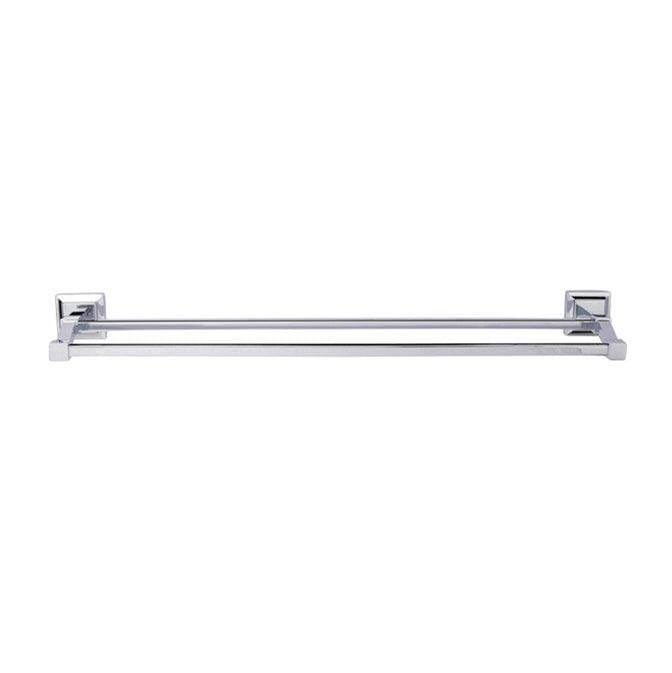 Barclay - Stanton Double Towel Bar, 24 Polished Chrome - Polished Chrome
