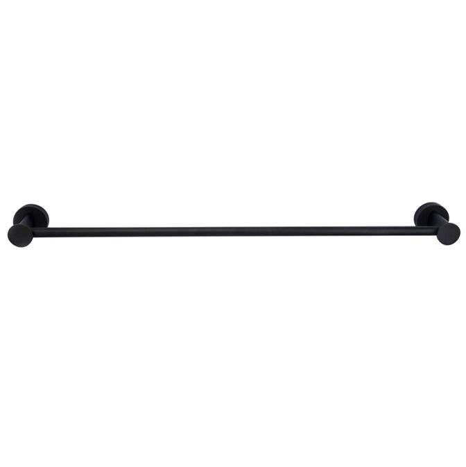 Barclay - Plumer Towel Bar, 24'', Matt Black - Matte Black