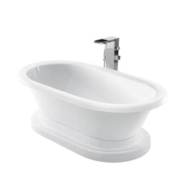 Barclay - Cordoba Acrylic Dbl Roll,TD w/base 72'' No Holes,WH - White