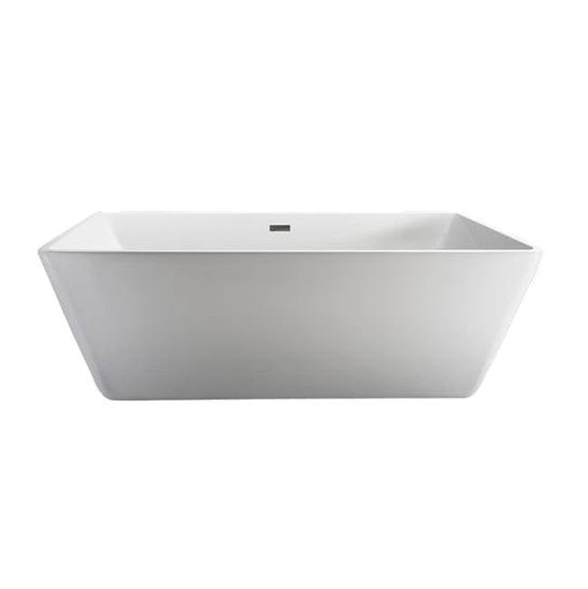 Barclay - Vaughn 71'' AC Rect Tub WH, Internal drain-OF PN - Polished Nickel