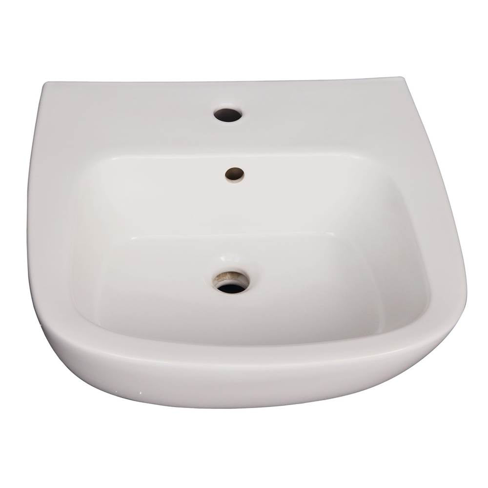 Barclay - Elena 500 Ped Lav Basin 8'' Widespread, White - White