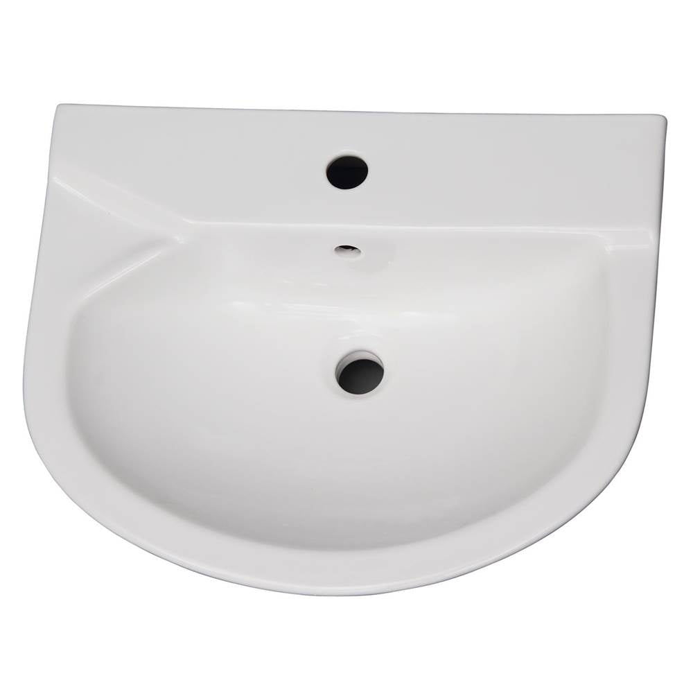 Barclay - Anabel 630 Ped Lav Basin 1-Hole, White - White