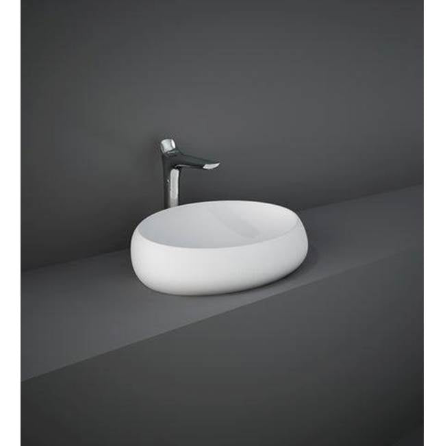 Barclay - Cloud 22-7/8'' Vessel with Waste Cover in Matt White - Matte White