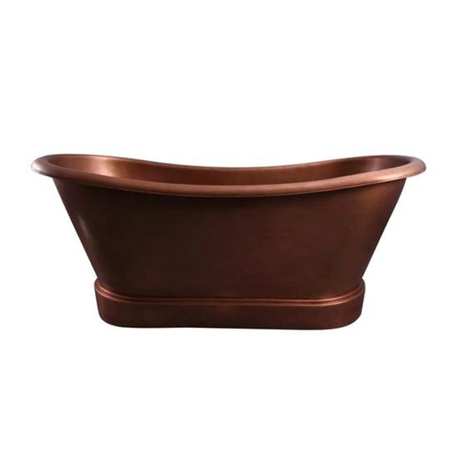 Barclay - Carwyn Copper Dbl Slipper,72'' No Holes, Smooth Antique Copp - Smooth Antique Copper